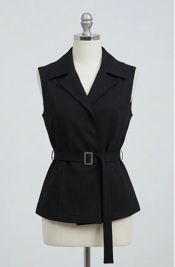 Belted Blouse (Collar Top)